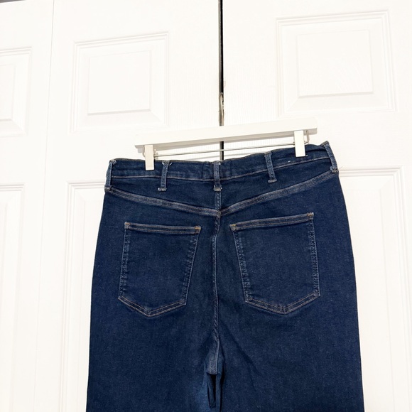 BODEN High Rise True Straight Leg Jeans 33 Waist 32 Length Dark Wash Stretch - Picture 6 of 9